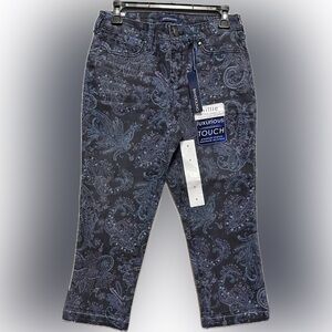 Bandolino Navy Paisley Jeans